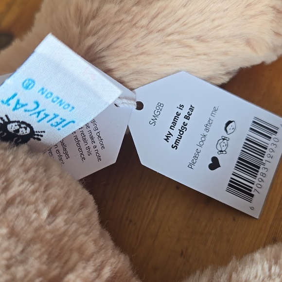 Jellycat Smudge Bear Medium Soft & Plush 5.1x4.3x9.4" BNWT Authentic - Picture 8 of 8